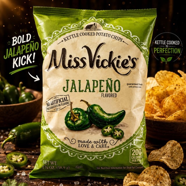 Miss Vickie's Jalapeno Kettle Potato Chips.