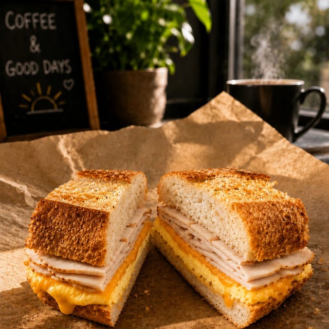 Turkey, Egg & Cheddar.